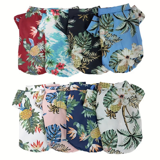 Small Breed Pet Shirt - Breathable Thin Summer Clothing for Cats and Dogs - Hand Wash Only, All-Season Wear for Spring and Autumn