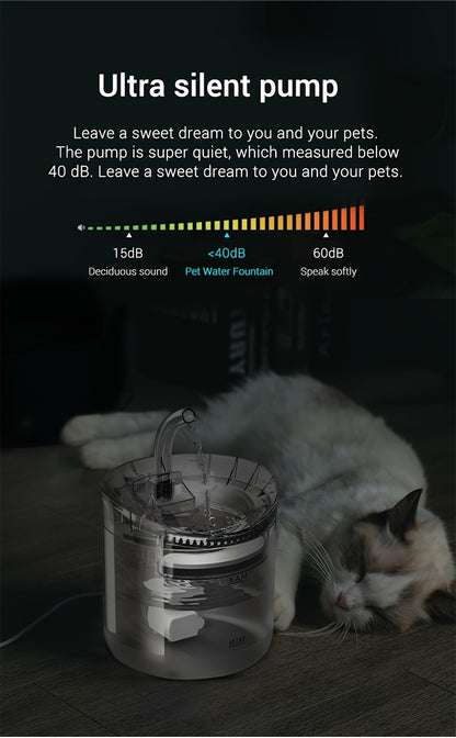 [Smart Pet Water Fountain] USB Rechargeable Smart Pet Water Fountain - Automatic Water Circulation, Filter, Keeps Pets Hydrated In Summer For Cats & Dogs