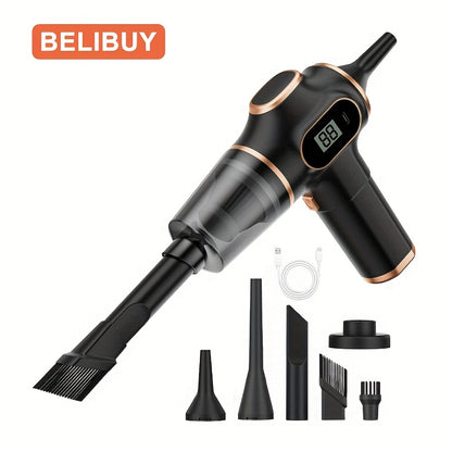 1pc BELIBUY Cordless Handheld Vacuum Cleaner, High Power USB Rechargeable with Extended Battery Life, Multi-Function Dust Buster for Home and Car Use, Pet Hair, Dust & Debris Cleaning, Includes Accessory Kit