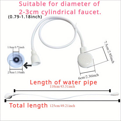 1 Set Faucet Wash Hair Shower Pet Cat Shower Faucet Sprayer, Multi-purpose Faucet, Plug And Play Shower Nozzle