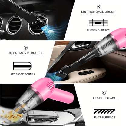 Car Vacuum Cleaner Strong Suction Super Power Dry And Wet Cleaning Cat Hair Pet Hair Multifunctional Portable Mini Handheld