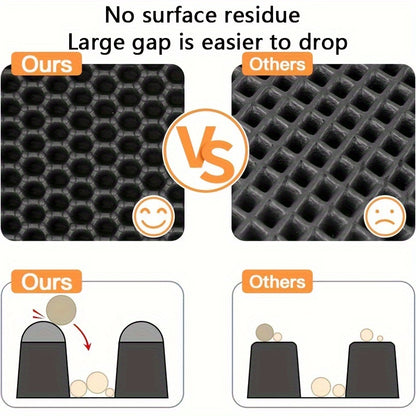 EVA Double-Layer Cat Litter Mat - Non-Slip, Washable, Soft Pet Litter Box Liner for Cats and Dogs, Easy Cleanup Design with Automatic Scoop Feature, Pet Hygiene Mat | Automatic Scoop Mat | Washable Mat, Cat Litter Box