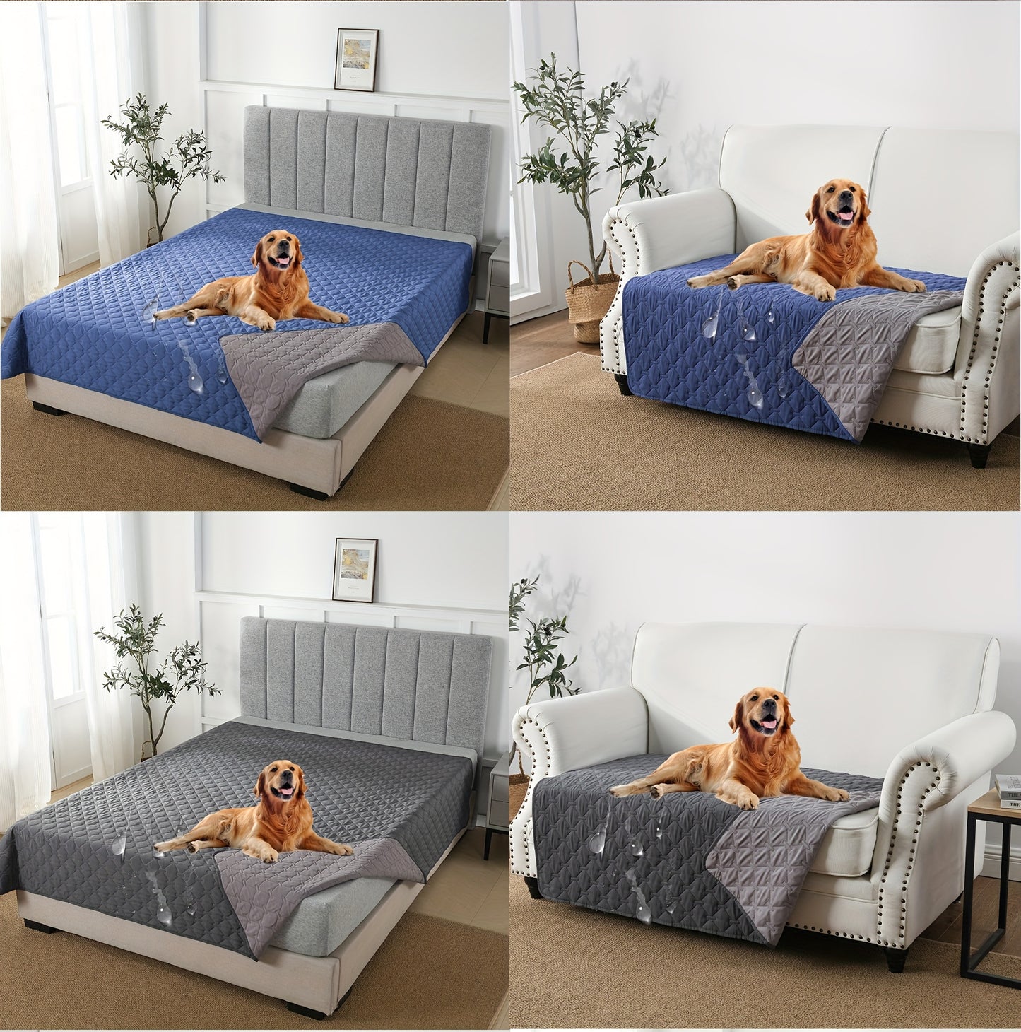 [Waterproof Dog Bed Cover Protector] Double-Sided Waterproof Dog Bed Cover Pet Blanket Sofa Couch Furniture Protector For Dogs
