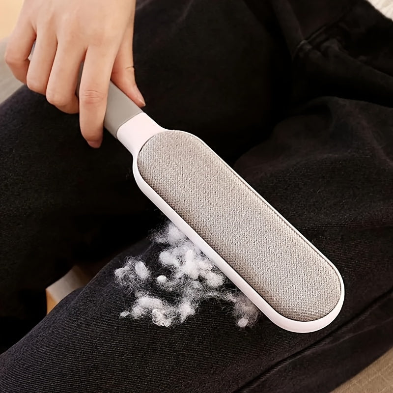 1pc Multi-Functional Reusable Dust Brush, Double-Sided Pet Hair Remover, Manual Electrostatic Lint Brush for Cat Fur, Clothes, Sofa, Furniture, Bedding, Carpet Cleaning - Plastic, No Electricity Needed, Ideal for Living Room