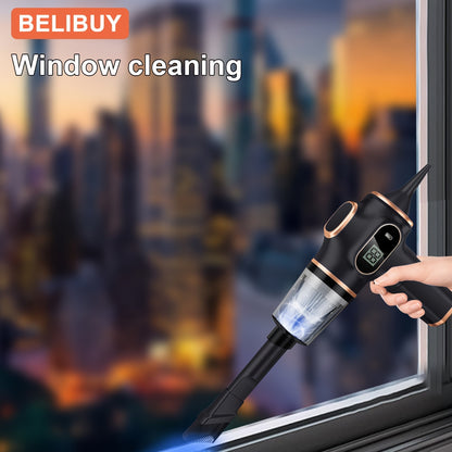 1pc BELIBUY Cordless Handheld Vacuum Cleaner, High Power USB Rechargeable with Extended Battery Life, Multi-Function Dust Buster for Home and Car Use, Pet Hair, Dust & Debris Cleaning, Includes Accessory Kit