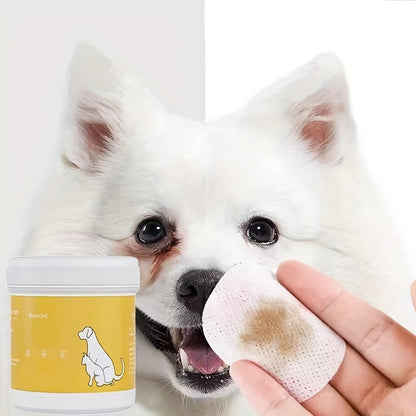 200pcs Gentle Pet Eye Wipes - Tear Stain Remover - Soothing Cleaner for Dog & Cat Eye Care