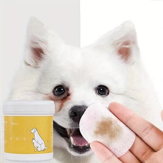 200pcs Gentle Pet Eye Wipes - Tear Stain Remover - Soothing Cleaner for Dog & Cat Eye Care