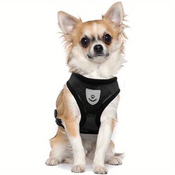 [For Dogs & Cats Reflective Harness] Reflective Pet Harness And Leash Set For Dogs And Cats, Adjustable Puppy Cat Vest Harness With Soft Mesh